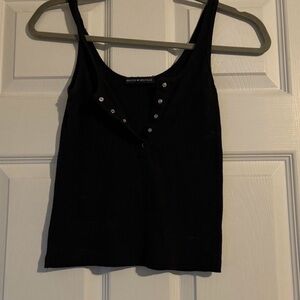 Brandy Melville Black Buttoned Camisole